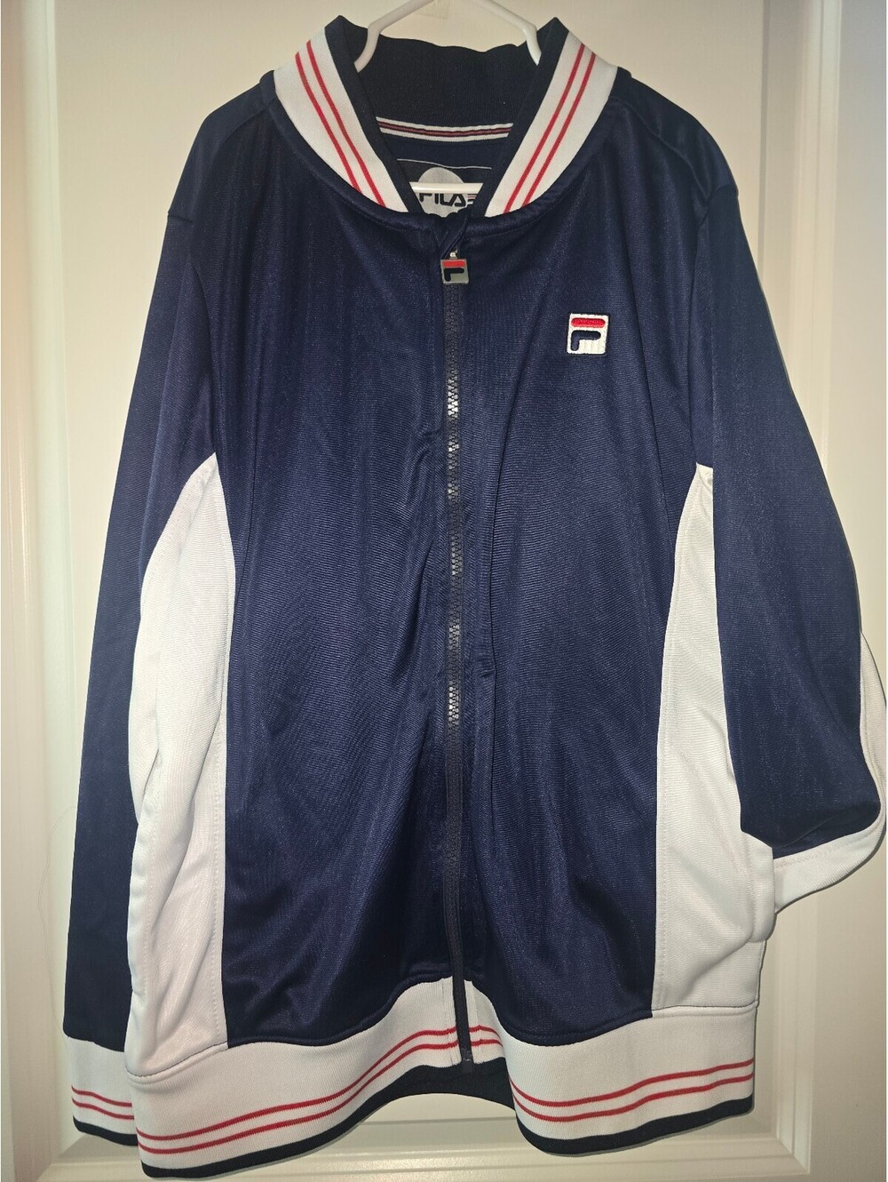 Fila boy's Navy Blue and White Athletic Jacket Size M